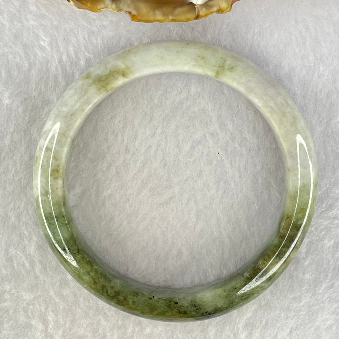 Type A Lavender Green and Moss Green Jadeite Bangle Internal Diameter 54.9mm 53.16g 12.9 by 8.7mm (Internal Lines)