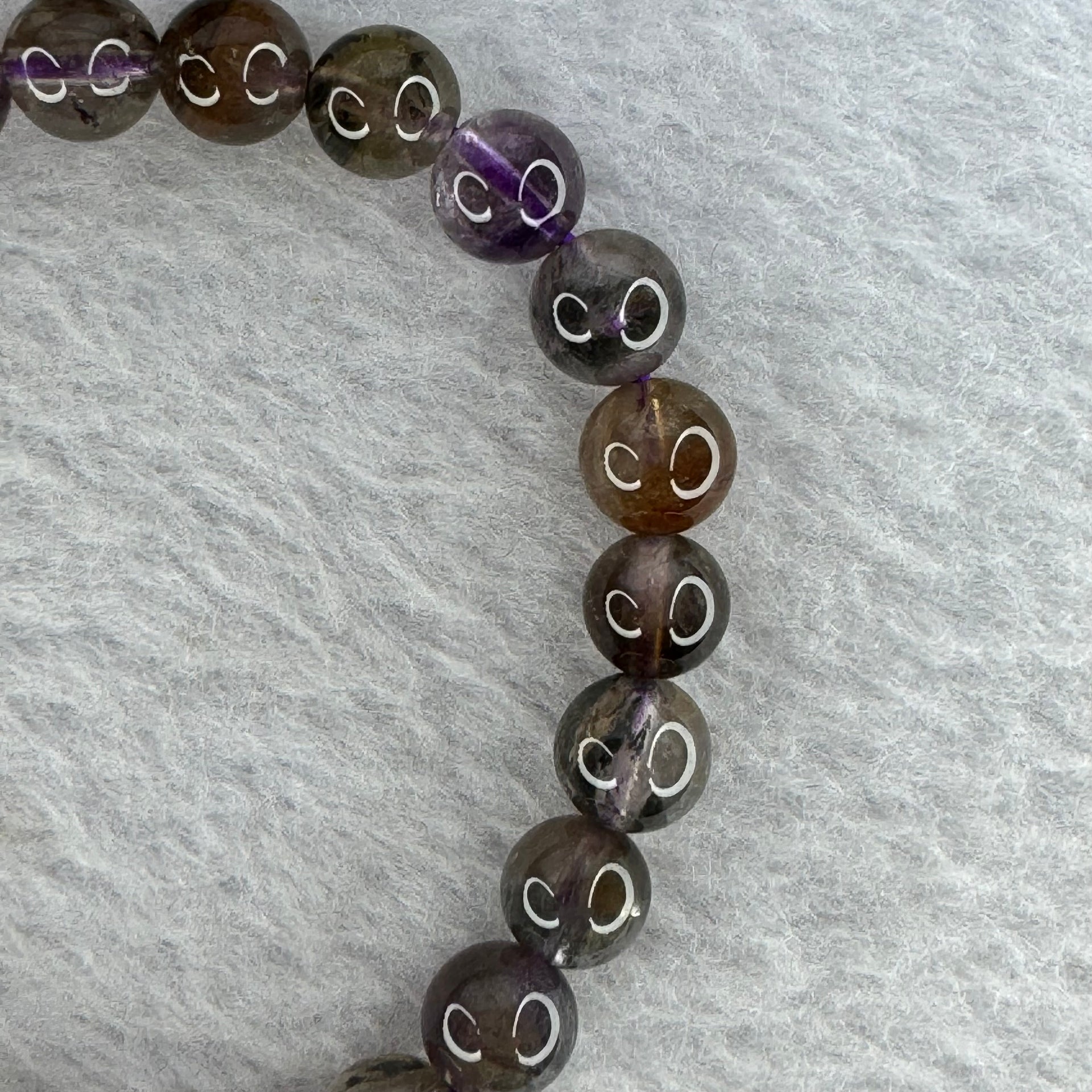 Natural Auralite Crystal Bracelet 极光手链 15.71g 7.9 mm 24 Beads - Huangs Jadeite and Jewelry Pte Ltd