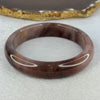 Transparent Dark Purple with Yellow Quartzite Jade Bangle 天山玉手镯 Internal Diameter 62.0mm 55.90g 14.8 by 8.8mm