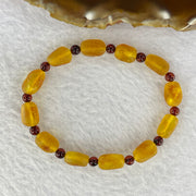 Natural Amber 琥珀 Beads Bracelet  5.25g 7.6 mm 12 Beads - Huangs Jadeite and Jewelry Pte Ltd