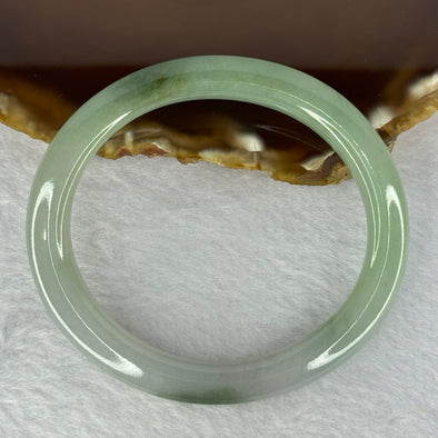 Type A Green and Lavender Jadeite Oval Bangle 33.06g Internal Diameter 56.3mm 7.9mm by 5.6mm (Very Slight Internal Line)