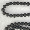 Natural Dark Matt Black Amber Beads Necklace 天然大黑天翁琥珀项链 11.40g 58cm 5.7mm 108 Beads