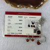 Natural Cognac Amber With Crystals in S925 Sliver Set of Earrings 6.7mm, Ring 8.5mm and Necklace 9.6mm Total 8.56g