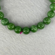 Natural Emerald And Ruby Zoisite Beads Bracelet 23.73g 15.5cm 8.8mm 22 Beads - Huangs Jadeite and Jewelry Pte Ltd