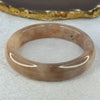 Transparent Pink with Purple and Orange Quartzite Jade Bangle 天山玉手镯 62.0mm 62.98 by 15.5 by 8.8mm