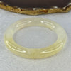 Transparent Yellow to White Quartzite Jade Bangle 天山玉手镯 Internal Diameter 56.9mm 60.55g 11.7 by 11.7mm