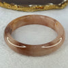 Transparent Pink with Purple and Peach Quartzite Jade Bangle 天山玉手镯 62.0mm 59.40g 15.0 by 9.0mm