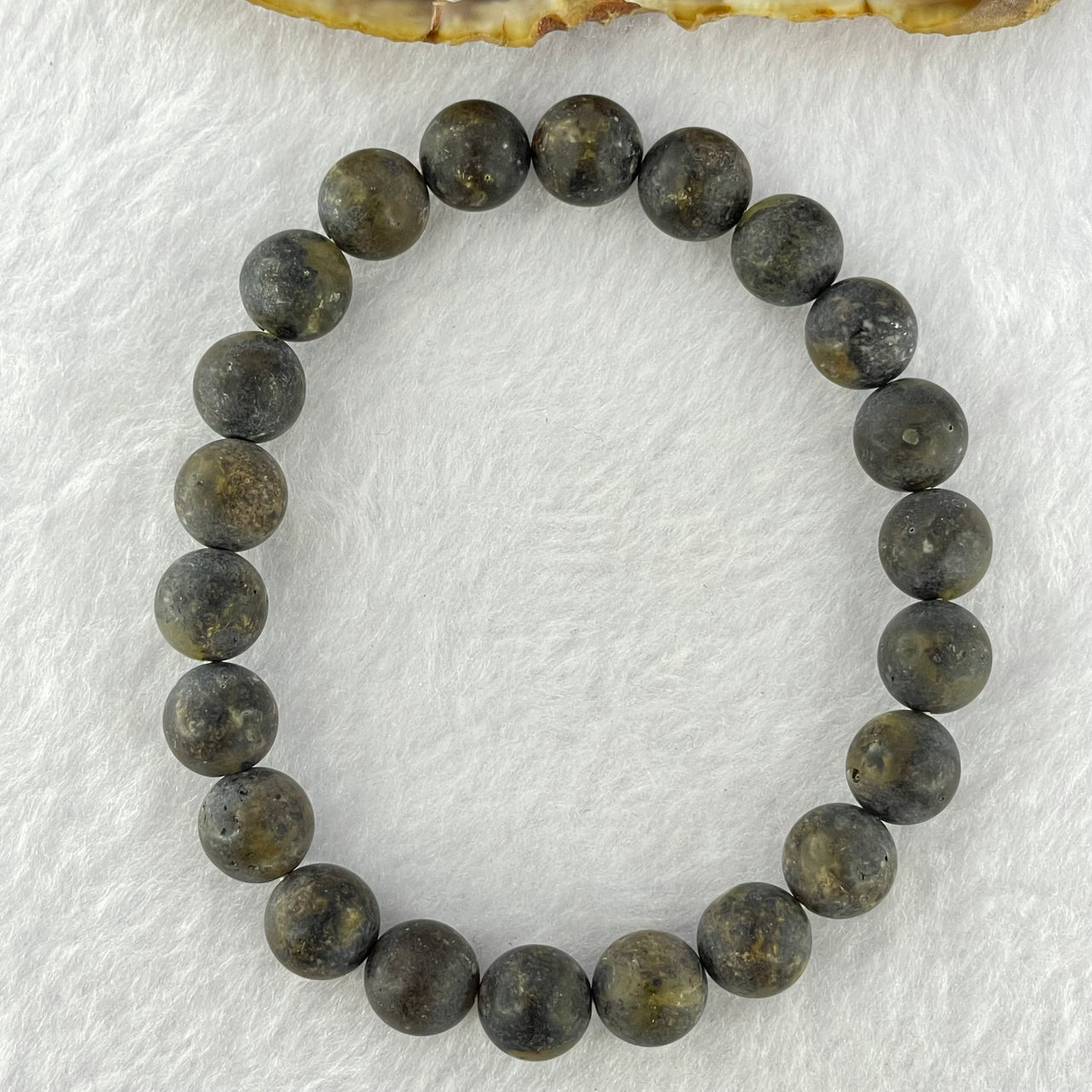 Natural Medicine Amber Beads Bracelet 天然药珀手链 10.16g 17.5cm 9.5mm 22 Beads