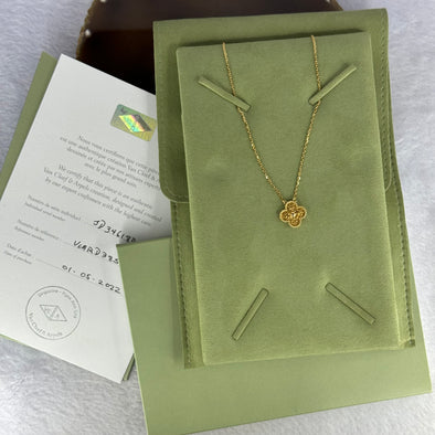 (Pre-Love) Van Cleef & Arpels VCA Vintage Alhambra Pendant Necklace 18K yellow gold 6.04g 42cm