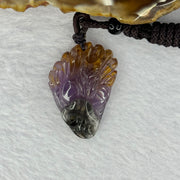 Natural Auralite 23 Nine Tail Fox Pendent 天然极光23九尾狐牌 8.32g 33.4 by 23.8 by 8.4mm - Huangs Jadeite and Jewelry Pte Ltd