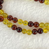 Natural Mixed Color (Red and Yellow) Amber Beads Necklaces 9.34g 5.3mm 110 + 12 Beads (Slight Rough on few Beads)