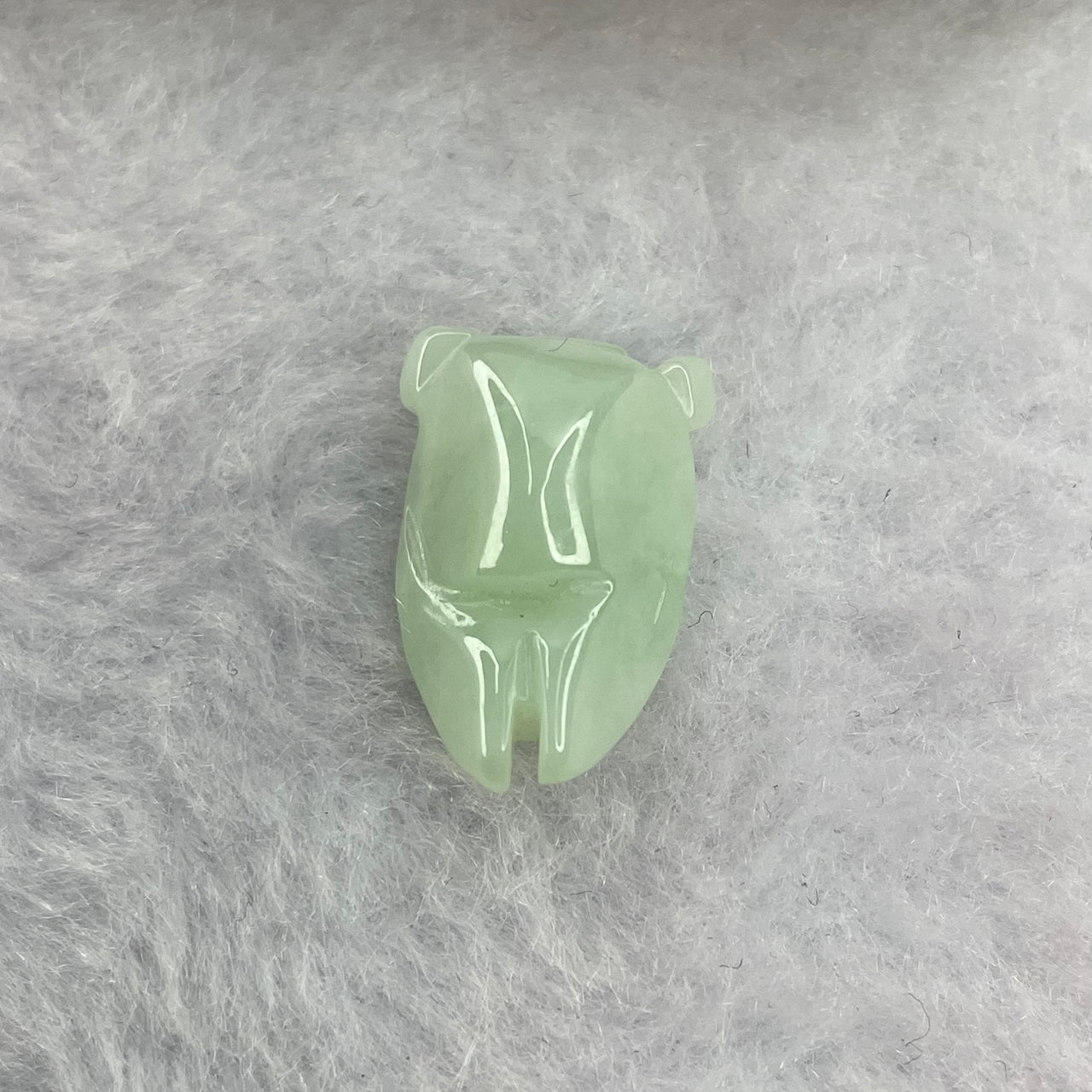 Type A Light Green Jadeite Cicada 20.0 by 13.2 by 8.1mm 3.03g - Huangs Jadeite and Jewelry Pte Ltd