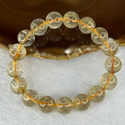 Natural Golden Rutilated Quartz Beads 天然金发水晶手链 42.73g 18cm 12.4mm 17 Beads - Huangs Jadeite and Jewelry Pte Ltd