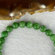 Natural Emerald And Ruby Zoisite Beads Bracelet 18.43g 16cm 7.7mm 25 Beads - Huangs Jadeite and Jewelry Pte Ltd