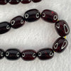 Natural Blood Red Amber Beads Bracelet 天然血珀手链 27.99g 48cm 7.3-11.5mm 43 Beads