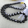 Natural Black Amber Beads Bracelet 天然大黑天翁琥珀项链 31.58g 30cm  7.1 - 14.9mm 51 Beads