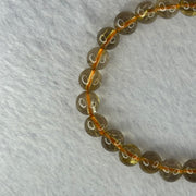 Natural Golden Rutilated Quartz Beads 天然金发水晶手链 15.33g 15.5cm 7.9mm 25 Beads - Huangs Jadeite and Jewelry Pte Ltd