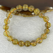 Good Grade Natural Golden Rutilated Quartz 29.37g 17.5 cm 10.2 mm 20 Beads - Huangs Jadeite and Jewelry Pte Ltd