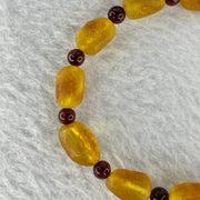 Natural Amber 琥珀 Beads Bracelet  5.25g 7.6 mm 12 Beads - Huangs Jadeite and Jewelry Pte Ltd