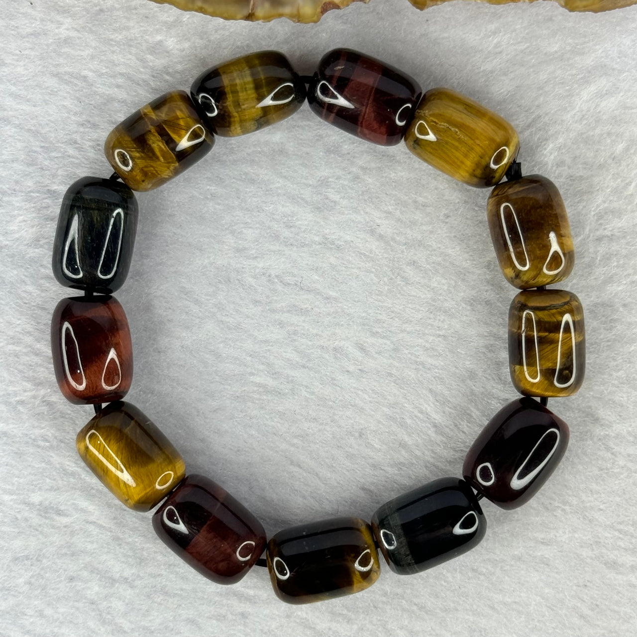 Natural Tiger's Eye Quartz Bracelet 虎眼石手持手链 31.68g 15.5cm 14.6 by 10.0mm 13 Lulu Tong - Huangs Jadeite and Jewelry Pte Ltd