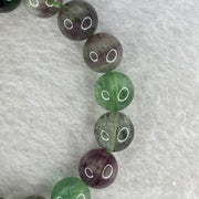 Natural Green and Purple Fluorite Beads Bracelet 49.30g 12.0mm 17 Beads - Huangs Jadeite and Jewelry Pte Ltd