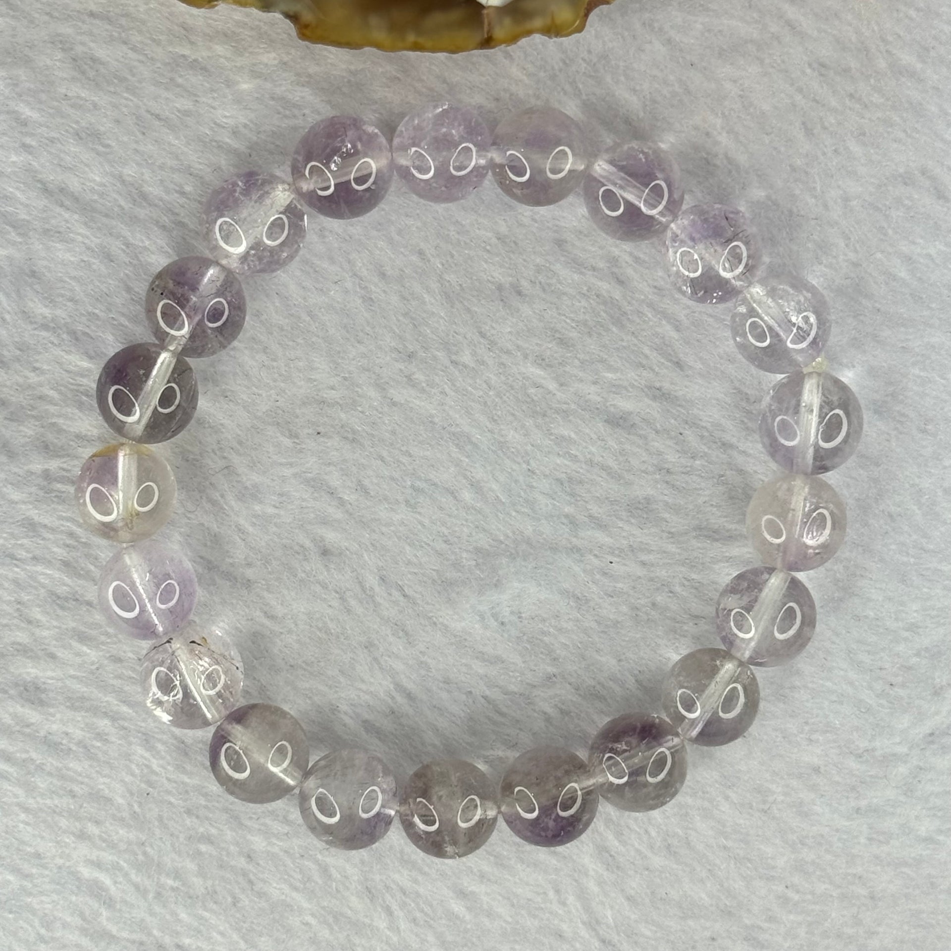 Natural Super 7 Amethyst Beads Bracelet 天然紫超七手链 22.12g 16cm 9.4mm 21 Beads - Huangs Jadeite and Jewelry Pte Ltd