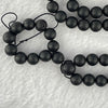 Natural Matt Black Gold King Amber Beads Necklace 天然黑金翁王琥珀项链 20.72g 72cm 6.9mm 108 Beads