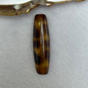 Natural Powerful Tibetan Old Oily Agate Double Tiger Tooth Daluo Dzi Bead Heavenly Master (Tian Zhu) 虎呀天诛 7.30g 39.2 by 11.3mm - Huangs Jadeite and Jewelry Pte Ltd