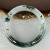 Transparent Colourless with Moss Green Piao Hua Sodium Feldspar Jade Bangle 水沫玉手镯 Internal Diameter 54.3mm 62.59g 16.2 by 9.9mm