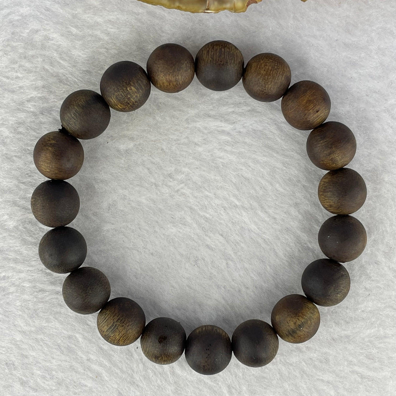 Natural Hainan Wild Old Agarwood Bracelet (Floating) 天然海南野生老树沉香手链 10.74g 17.5cm 11.3mm 19 Beads - Huangs Jadeite and Jewelry Pte Ltd