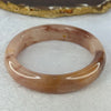 Transparent Pink with Purple and Peach Quartzite Jade Bangle 天山玉手镯 62.0mm 59.40g 15.0 by 9.0mm