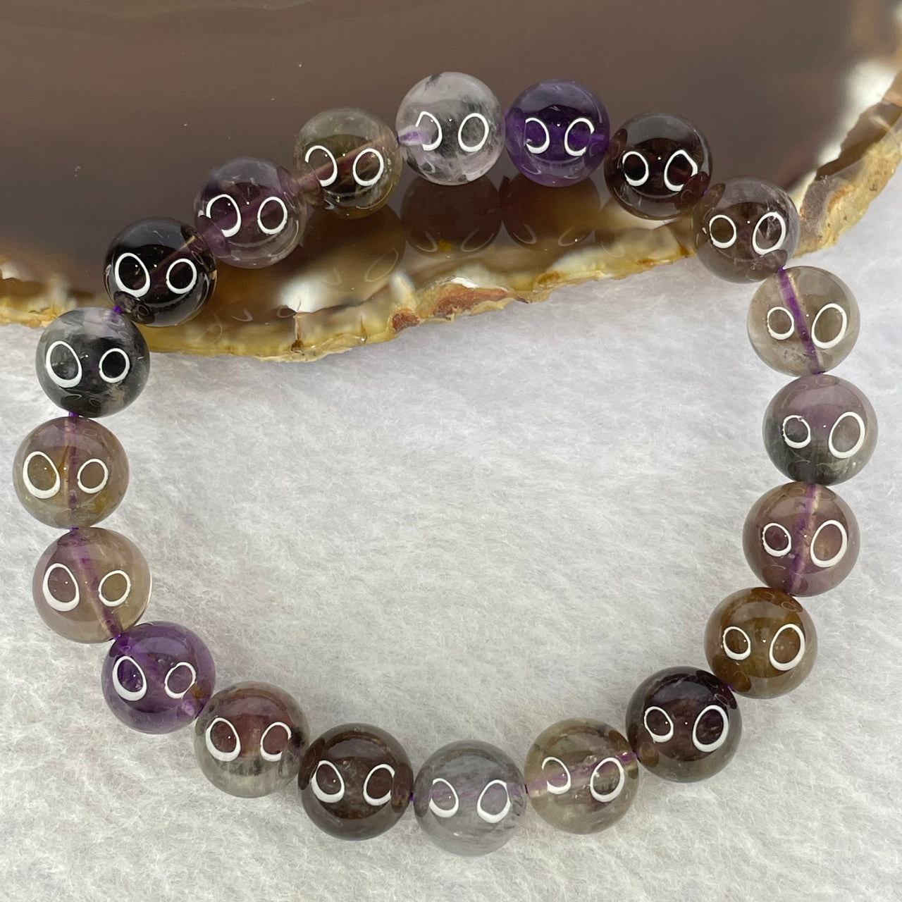 Natural Auralite Crystal Bracelet 极光手链 25.05g 9.9mm 20 Beads - Huangs Jadeite and Jewelry Pte Ltd