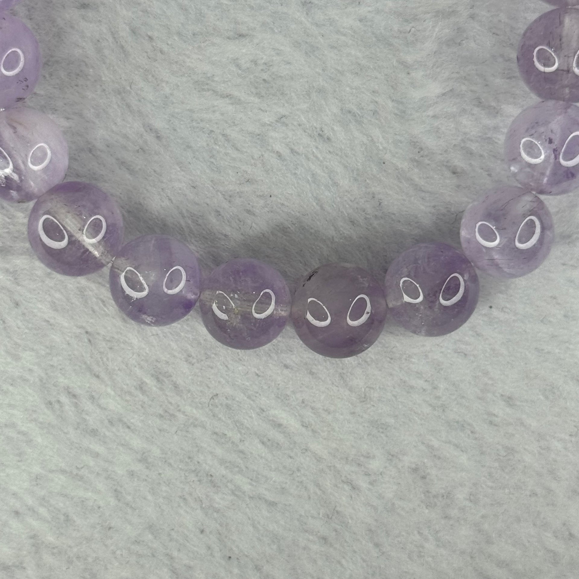 Natural Super 7 Amethyst Beads Bracelet 天然紫超七手链 25.17g 16.5cm 9.8mm 20 Beads - Huangs Jadeite and Jewelry Pte Ltd