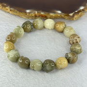 Natural Mixed Color Bodhi Beads in Paw Bracelet 16.93g 16cm 12.1mm 16 Beads - Huangs Jadeite and Jewelry Pte Ltd