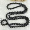 Natural Matt Black Gold King Amber Beads Necklace 天然黑金翁王琥珀项链 20.72g 72cm 6.9mm 108 Beads