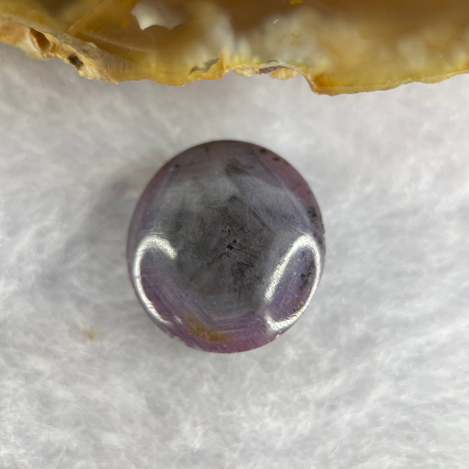 Natural Purple Blue Star Sapphire 16.65 Ct 15.4 by 14.4 by 6.7mm - Huangs Jadeite and Jewelry Pte Ltd