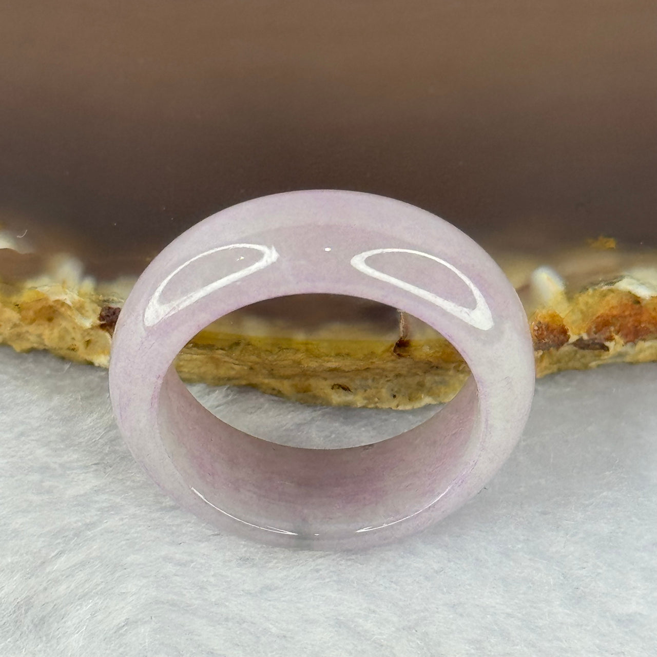 Type A Lavender Jadeite Ring 5.63g 8.4 by 3.6mm US9.5 HK21