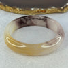 Transparent to White Purple Yellow Quartzite Jade Bangle 天山玉手镯 Internal Diameter 62.1mm 63.00g 16.1 by 8.7mm