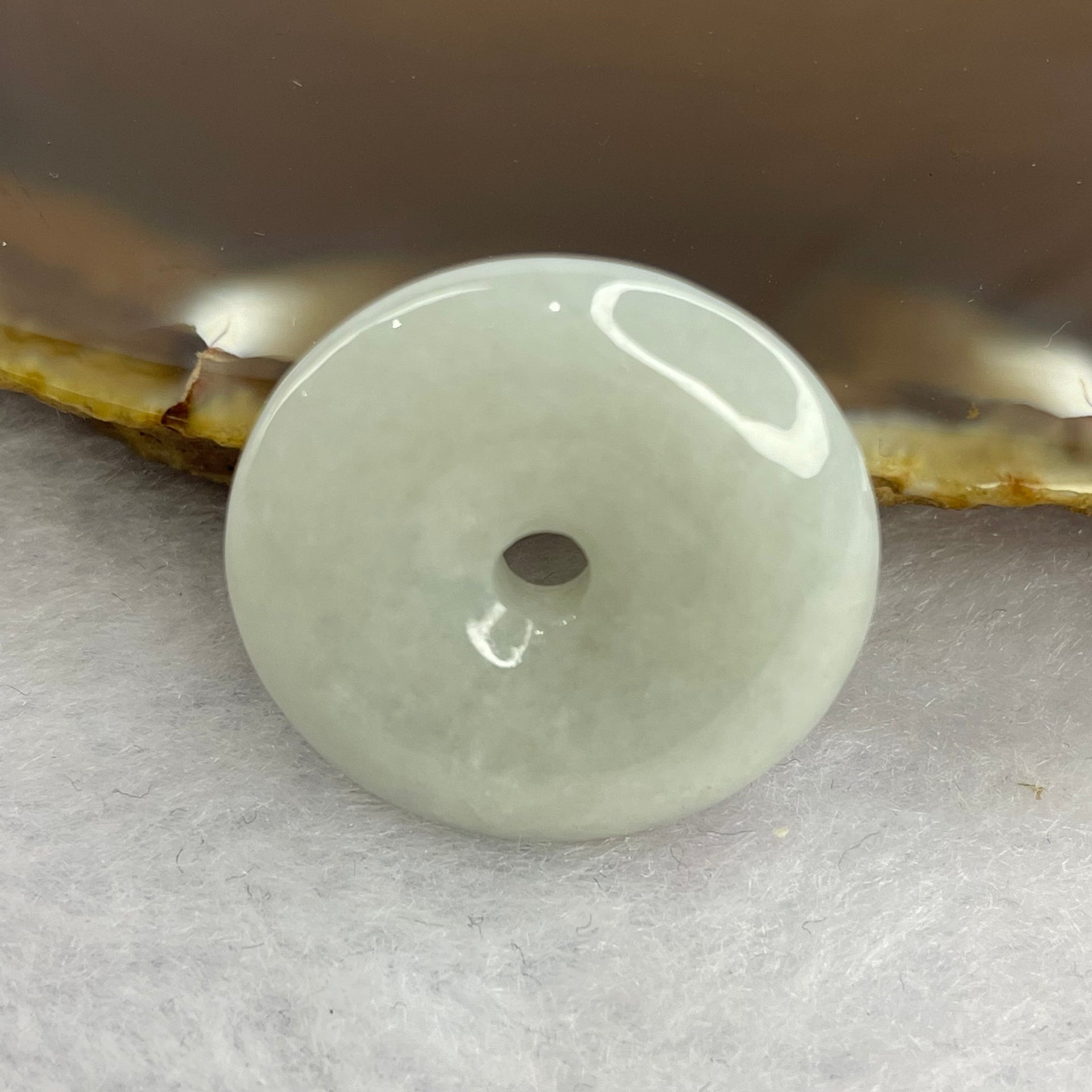 Type A Green Lavender Ping An Kou Jadeite 24.6 by 24.6 by 5.9mm 7.34g - Huangs Jadeite and Jewelry Pte Ltd