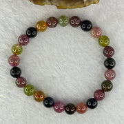 Good Grade Natural Tourmaline Beads Bracelet 好的天然碧玺珠手链 14.29g 15cm 7.2mm 25 Beads - Huangs Jadeite and Jewelry Pte Ltd