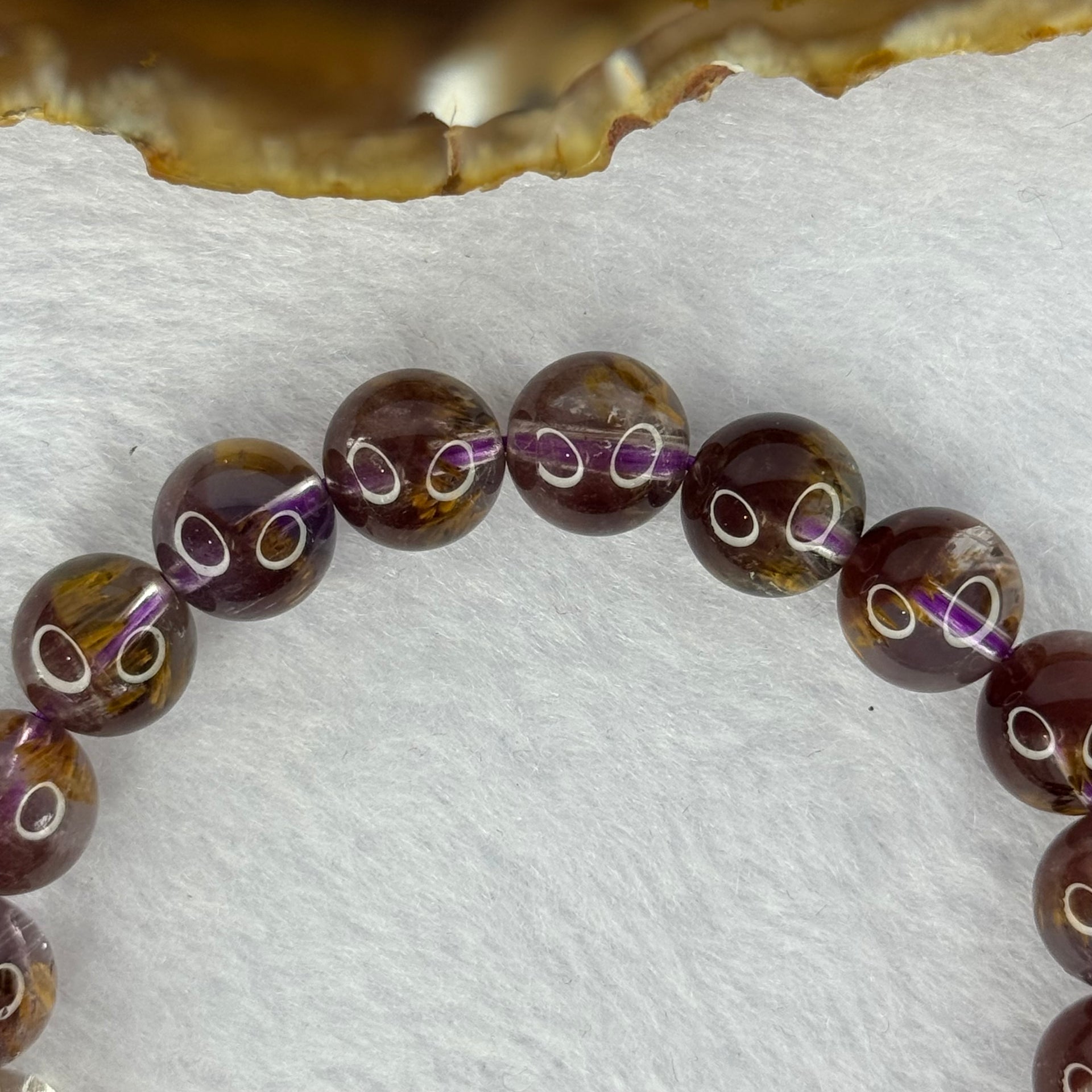 Very Good Grade Natural Auralite 23 Bracelet 天然激光23手链 29.09g 17.5cm 10.4mm 20 Beads - Huangs Jadeite and Jewelry Pte Ltd