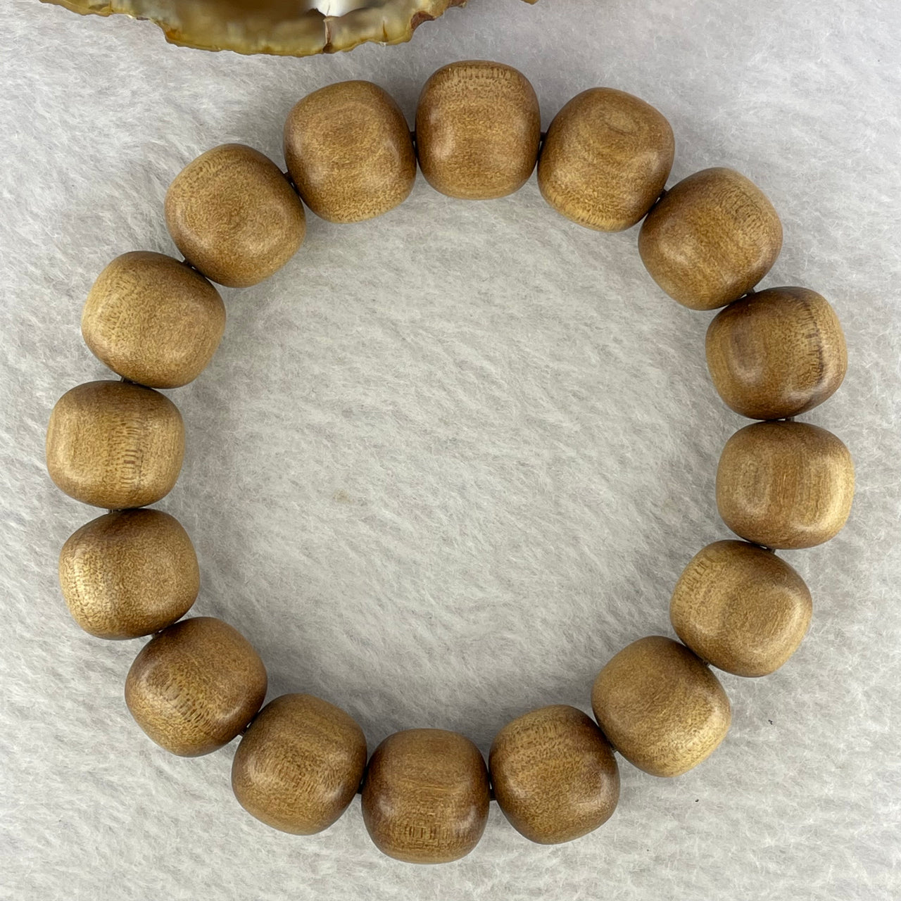 Natural Wild Old India Sandalwood Bracelet 老山檀手链  22.58g 14.3 mm 16 Beads - Huangs Jadeite and Jewelry Pte Ltd