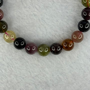 Good Grade Natural Tourmaline Beads Bracelet 好的天然碧玺珠手链 22.77g 16cm 8.9mm 22 Beads - Huangs Jadeite and Jewelry Pte Ltd