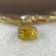 Good Grade Natural Golden Rutilated Quartz Crystal Lulu Tong Barrel 天然金顺发晶水晶露露通桶 4.52g 15.9 by 12.9mm - Huangs Jadeite and Jewelry Pte Ltd