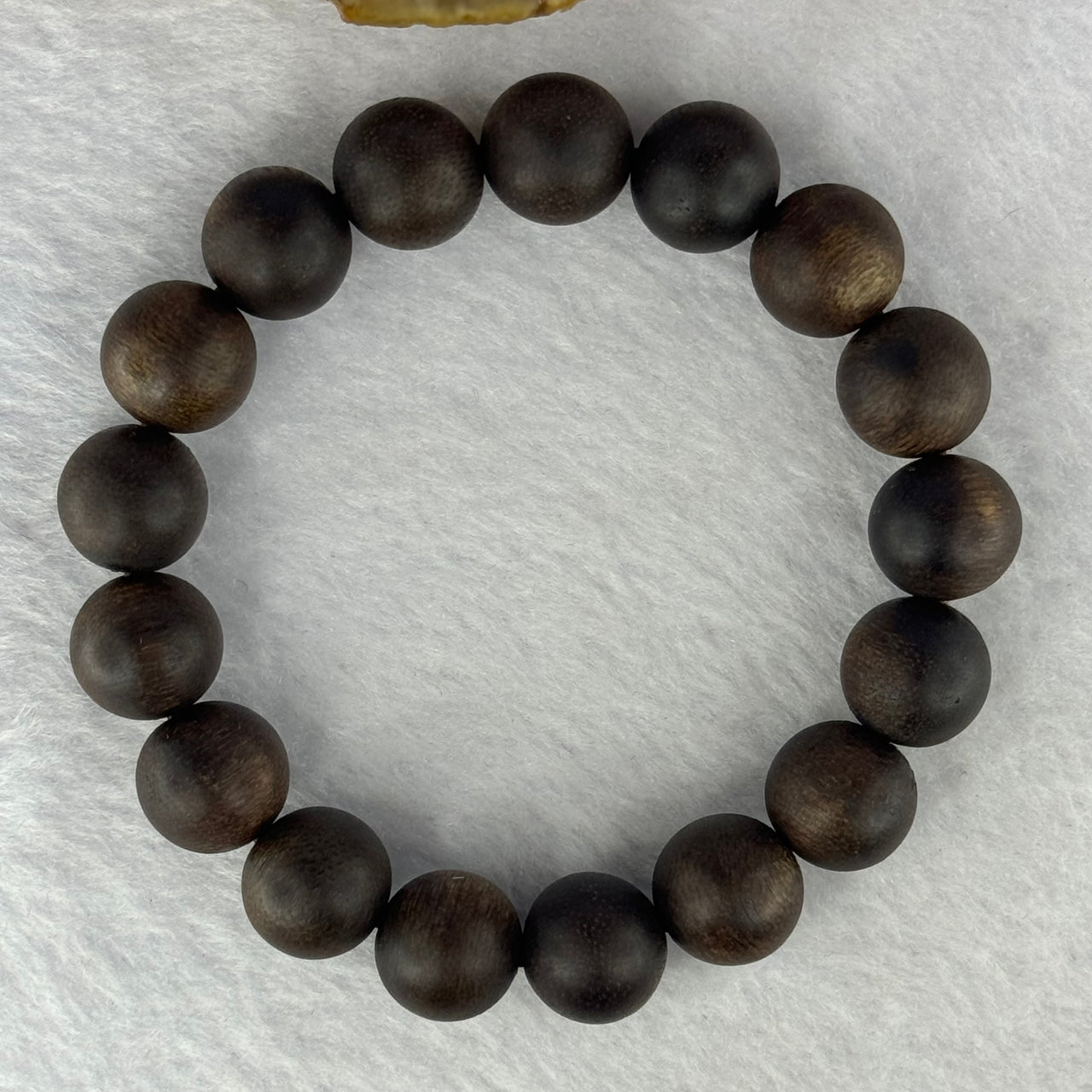 Natural China Hainan Agarwood Beads Bracelet 中国海南沉香木手链（Half Sinking) 16.35g 18cm 13.0mm 17 Beads