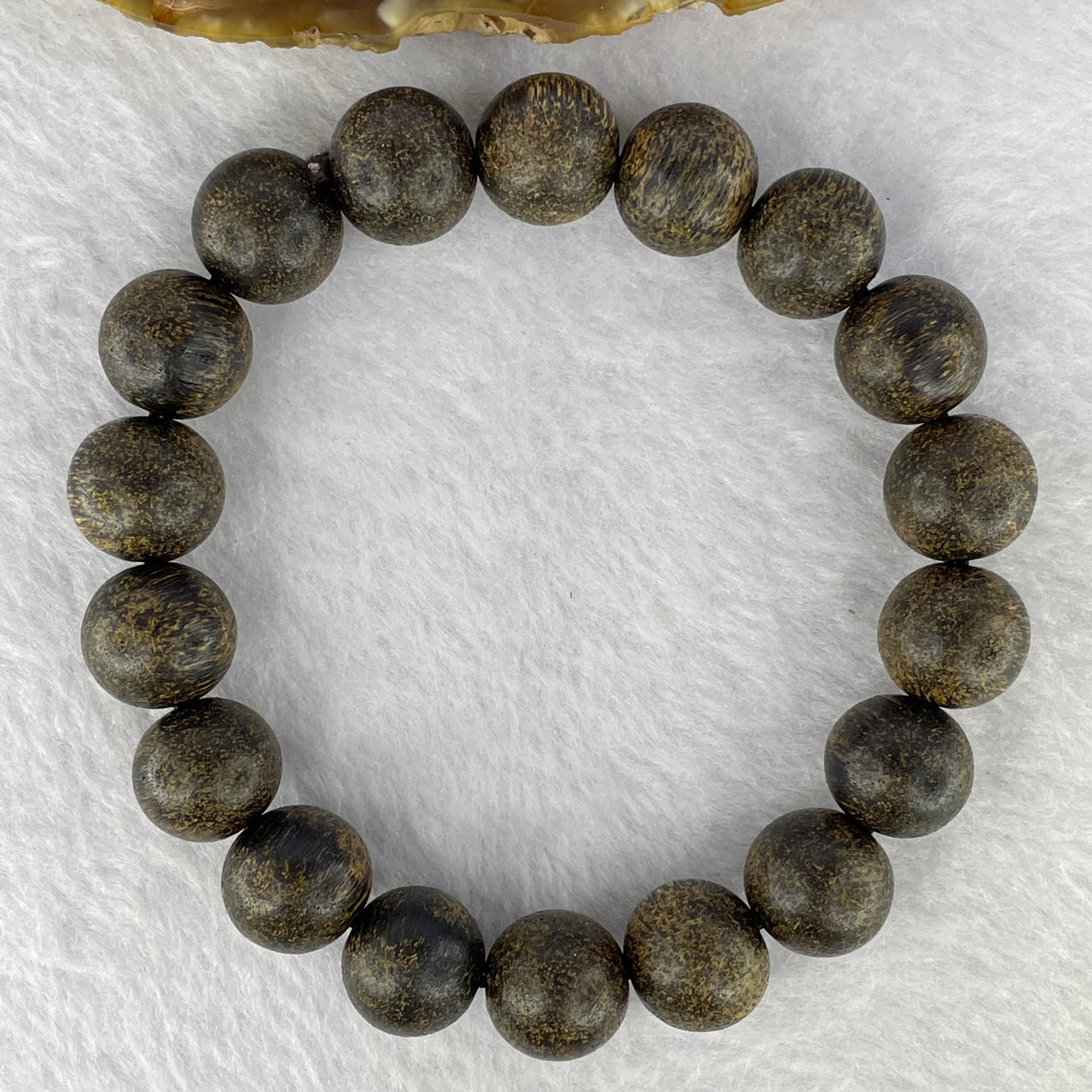 Natural Old Wild Indonesia Agarwood Beads Bracelet (Sinking Type) 天然老野生印尼沉香珠手链 19.78g 19.5 mm / 13.1 mm 18 Beads - Huangs Jadeite and Jewelry Pte Ltd