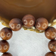 Natural Dalbergia Rosewood Beads Bracelet 大叶黄花梨精雕民族风个性佛珠手串 70.24g 20.5cm 19.8mm 12 Beads - Huangs Jadeite and Jewelry Pte Ltd