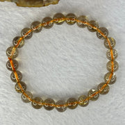 Natural Golden Rutilated Quartz Beads 天然金发水晶手链 15.33g 15.5cm 7.9mm 25 Beads - Huangs Jadeite and Jewelry Pte Ltd