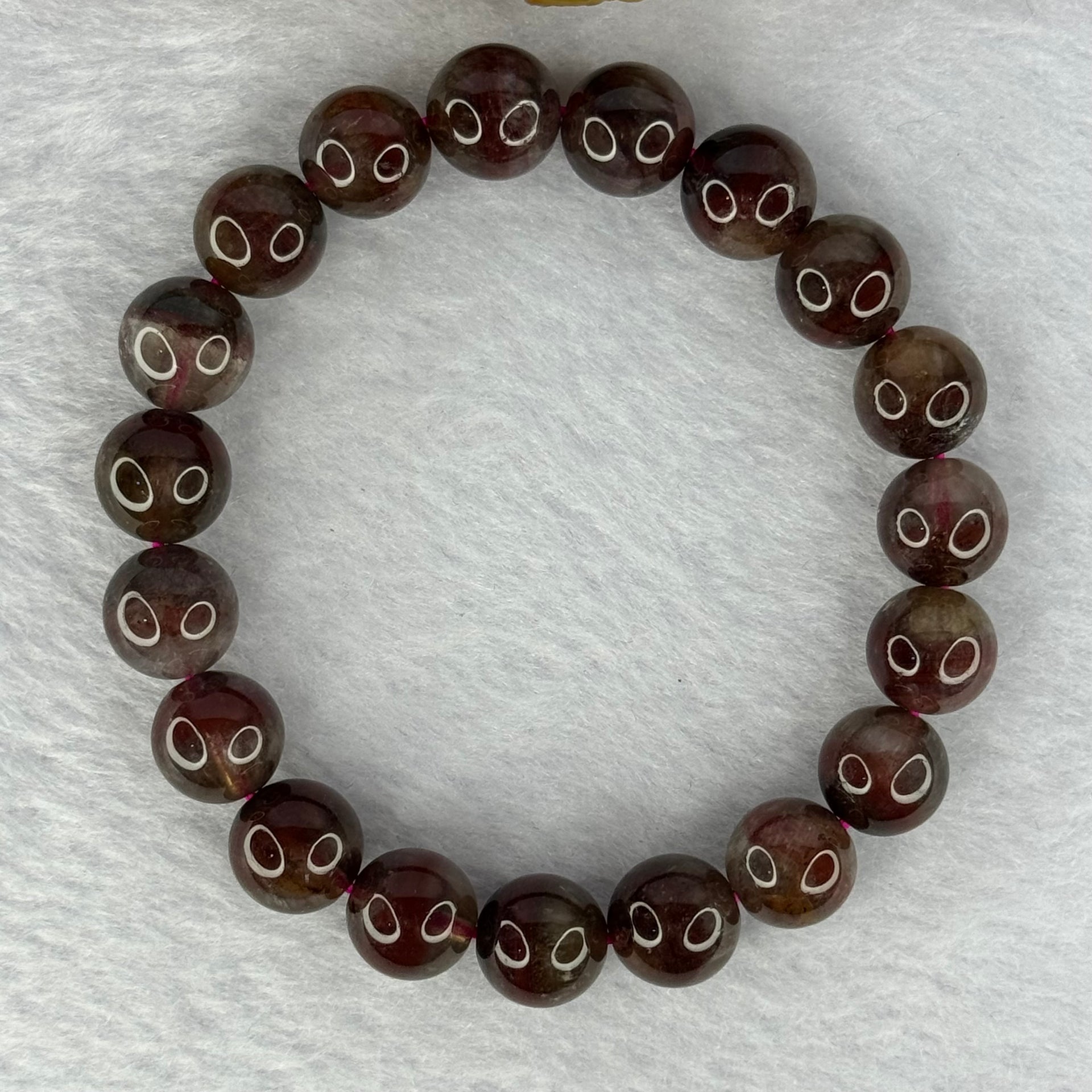 Above Average Natural Auralite 23 Bracelet 天然激光23手链 27.84g 16.5mm 10.4mm 19 Beads - Huangs Jadeite and Jewelry Pte Ltd