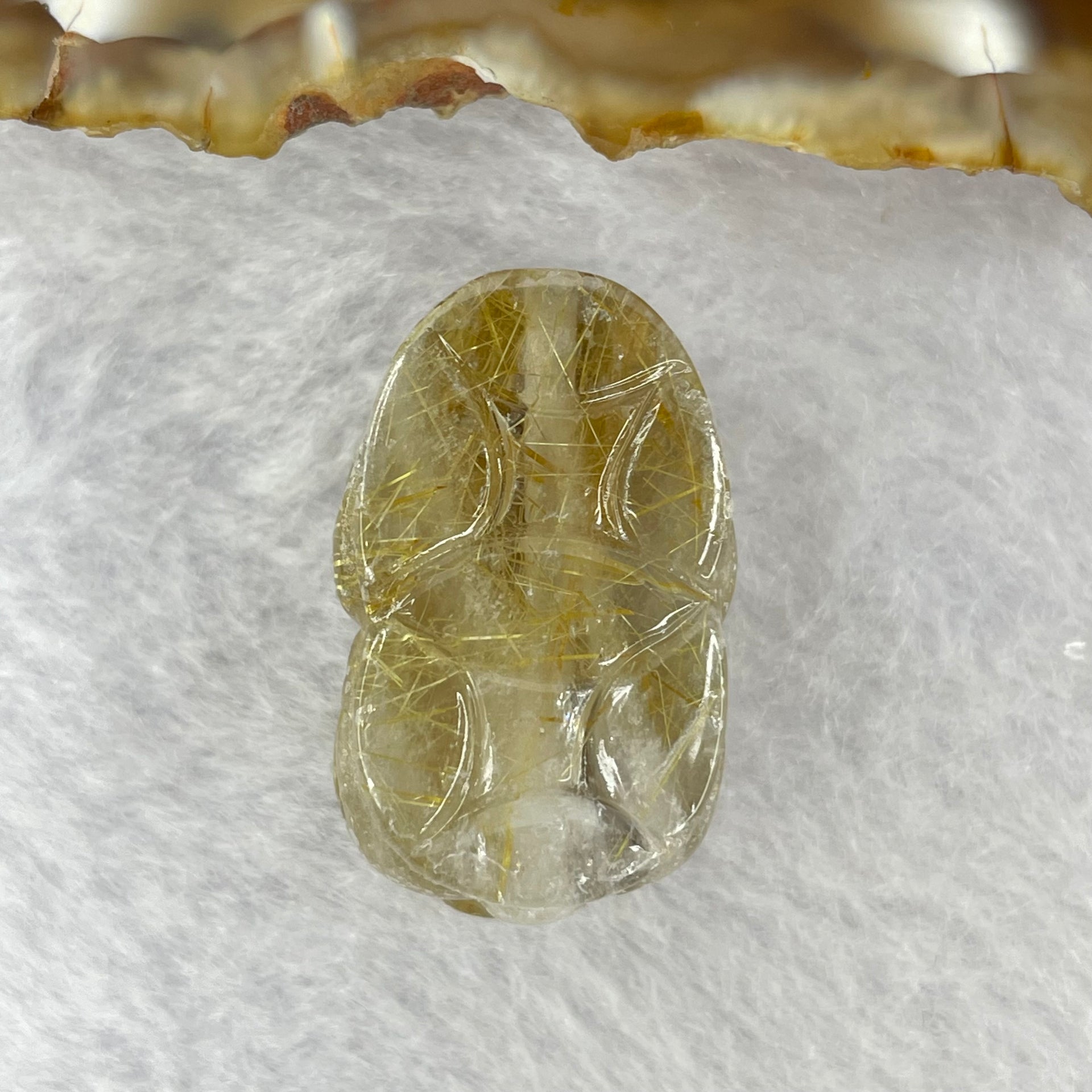 Good Grade Natural Golden Shun Fa Rutilated Quartz Pixiu Charm for Bracelet 天然金顺发水晶貔貅 7.96g 24.4 by 15.9 by 12.2mm - Huangs Jadeite and Jewelry Pte Ltd